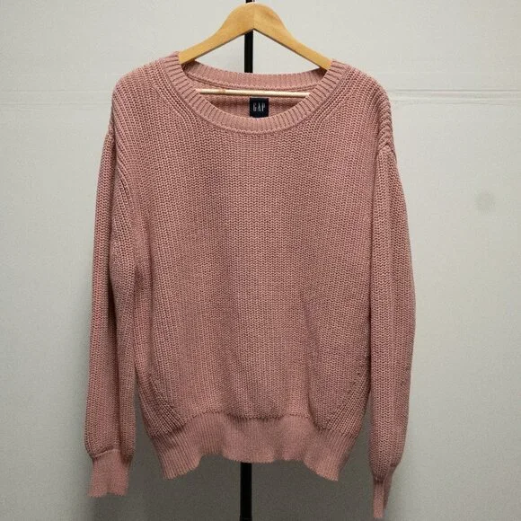 GAP Blush Pink Cotton Crewneck Sweater - Picture 1 of 3